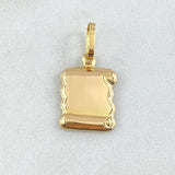 Pendant Scroll Plate 0.75gr / 2.2cm (0.9in) / 18K Gold