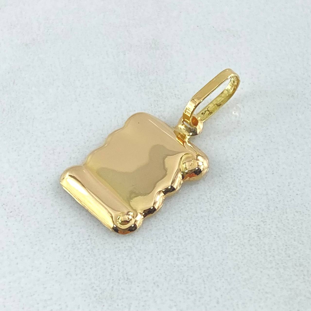 Pendant Scroll Plate 0.75gr / 2.2cm (0.9in) / 18K Gold