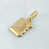 Pendant Scroll Plate 0.75gr / 2.2cm (0.9in) / 18K Gold
