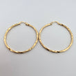 Candongas Mai 3.75gr / 5cm / Rayada Oro Amarillo 18K $