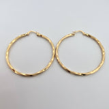 Candongas Mai 3.75gr / 5cm / Rayada Oro Amarillo 18K $