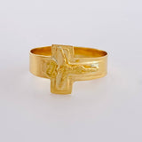 Anillo Cruz Cristo 1.7g / T6 Oro Amarillo 18K