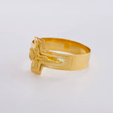 Anillo Cruz Cristo 1.8g / T8 1/4 Oro Amarillo 18K