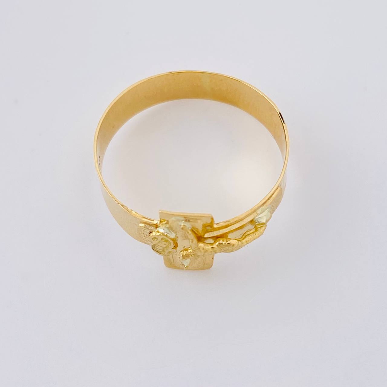 Anillo Cruz Cristo 1.65g / T6 1/2 Oro Amarillo 18K