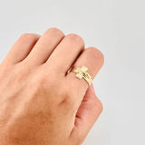 Anillo Cruz Cristo 1.9g / T9 Oro Amarillo 18K