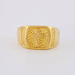 Cross Signet Ring 3.9g / T7 1/2 Yellow Gold 18K