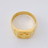 Anillo Sello Cruz 4g / T7 1/2 Oro Amarillo 18K