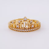 Anillo Corona Quinces 2.05g / T7 1/4 Oro Amarillo 18K