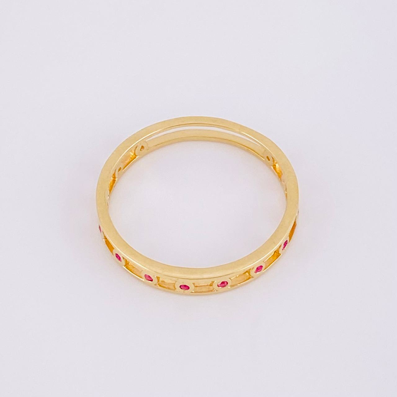 Anillo Cinturón de Chispas 1.7g / T7 1/4 Oro Amarillo 18K