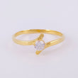 Anillo Solitario Cruzado 1.8g / T4 3/4 Oro Amarillo 18K