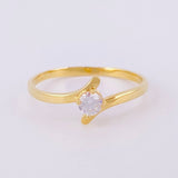 Anillo Solitario Cruzado 1.8g / T4 3/4 Oro Amarillo 18K