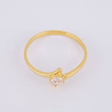 Anillo Solitario Cruzado 1.8g / T4 3/4 Oro Amarillo 18K