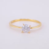 Solitaire Ring 1.15g / T6 3/4 Yellow Gold 18K