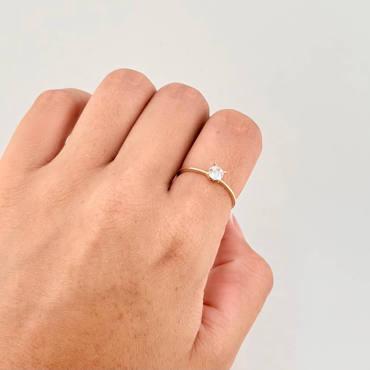 Solitaire Ring 1.15g / T6 3/4 Yellow Gold 18K