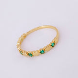 Interspersed Hearts Ring 1.2g / T6 1/4 Yellow Gold 18K