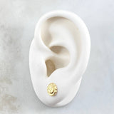 Topos Sol 0.75gr / 8mm Texturizado Oro Amarillo 18K