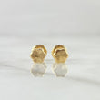 Topos Flores 0.5gr / 5mm Diamantadas Oro Amarillo 18K