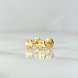 Topos Flores 0.55gr / 5mm Diamantadas Oro Amarillo 18K