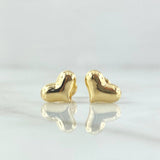 Topos Corazones 0.8gr / 7mm Lisos Oro Amarillo 18K