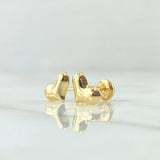 Topos Corazones 0.8gr / 7mm Lisos Oro Amarillo 18K