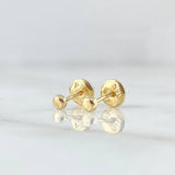 Topos Botones 0.4gr / 2.9mm Lisos Oro Amarillo 18K