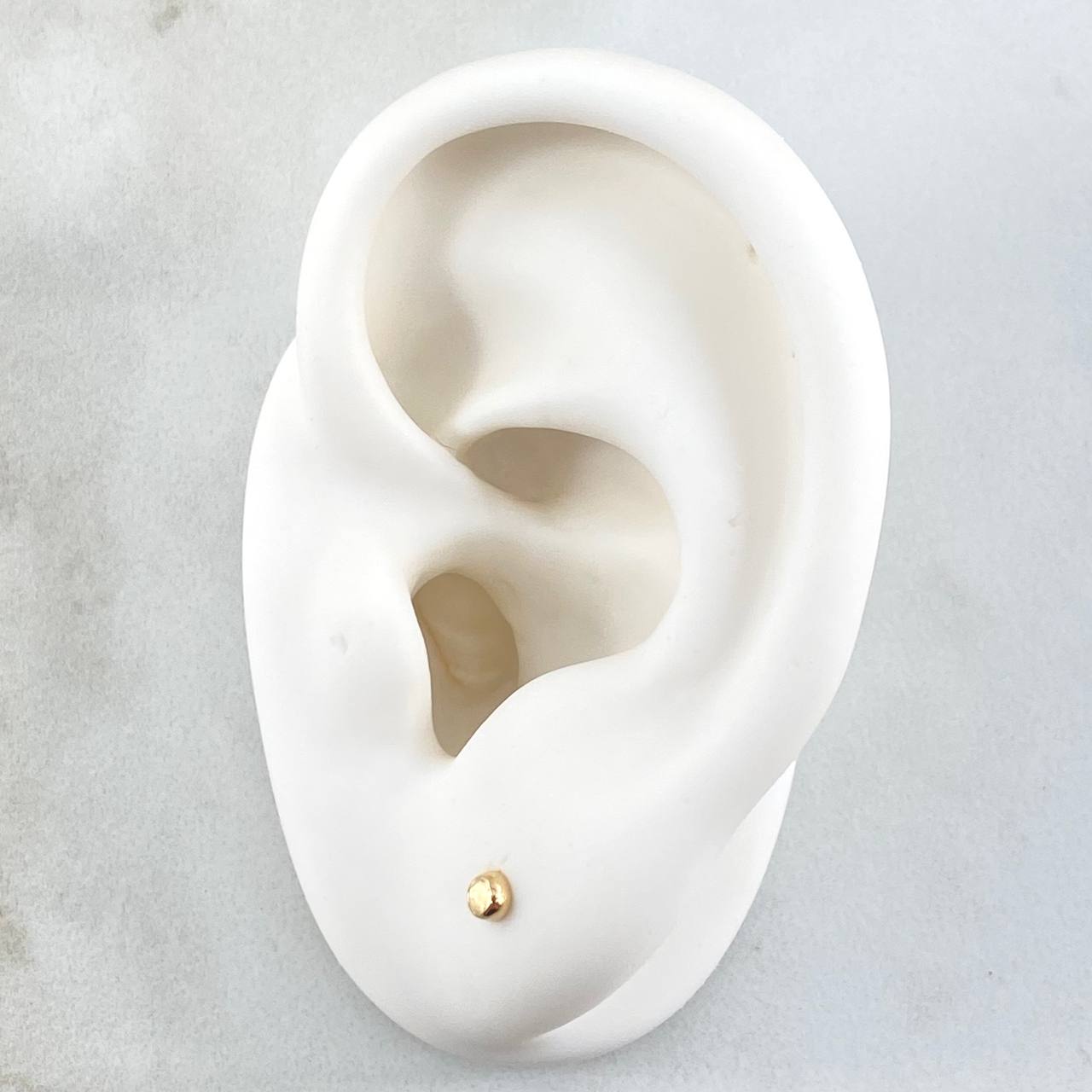 Topos Botones 0.4gr / 2.9mm Lisos Oro Amarillo 18K