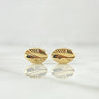 Topos Grano de Café 0.9gr / 9.7mm Diamantados Oro Amarillo 18K