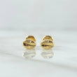 Topos Grano de Café 0.6gr / 6.5mm Diamantados Oro Amarillo 18K