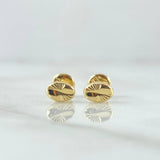 Topos Grano de Café 0.6gr / 6.5mm Diamantados Oro Amarillo 18K