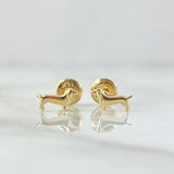 Topos Perro Dachshund 0.5gr / 8mm Lisos Oro Amarillo 18K