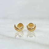 Topos Lunas 0.5gr / 6.5mm Diamantadas Oro Amarillo 18K