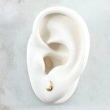 Topos Lunas 0.5gr / 6.5mm Diamantadas Oro Amarillo 18K