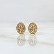 Topos Virgen Milagrosa Ovalo 0.65gr / 8mm Borde Liso Oro Amarillo 18K