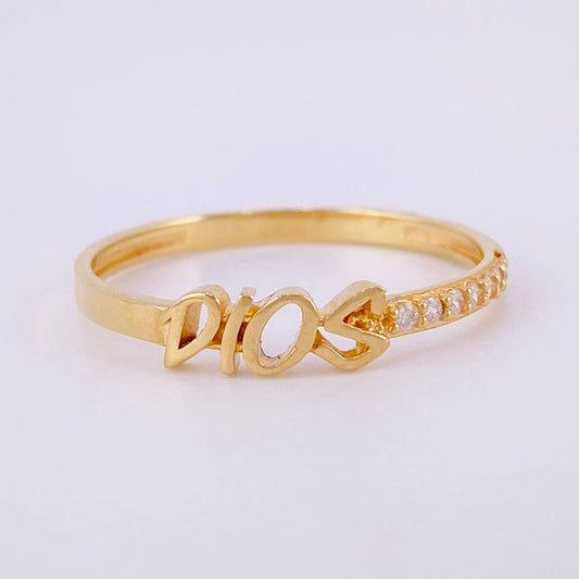 Anillo Dios 1.55g / T8 3/4 Oro Amarillo 18K