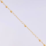 Rosario Virgen Milagrosa Cruz Lisa 3.9g / 22 in / 2.25mm Oro Amarillo 18K