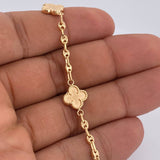 Clover Bracelet Gc 4.6gr / 7 3/4 in / 18K Gold