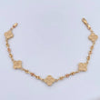Clover Bracelet Gc 5.2gr / 7 1/2 in / Two Tone Yellow Rose 18K &