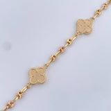 Clover Bracelet Gc 5.2gr / 7 1/2 in / Two Tone Yellow Rose 18K &