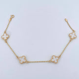 Pulso Trebol Espiga 3.5gr / 7 1/2 in / Oro Amarillo 18K &