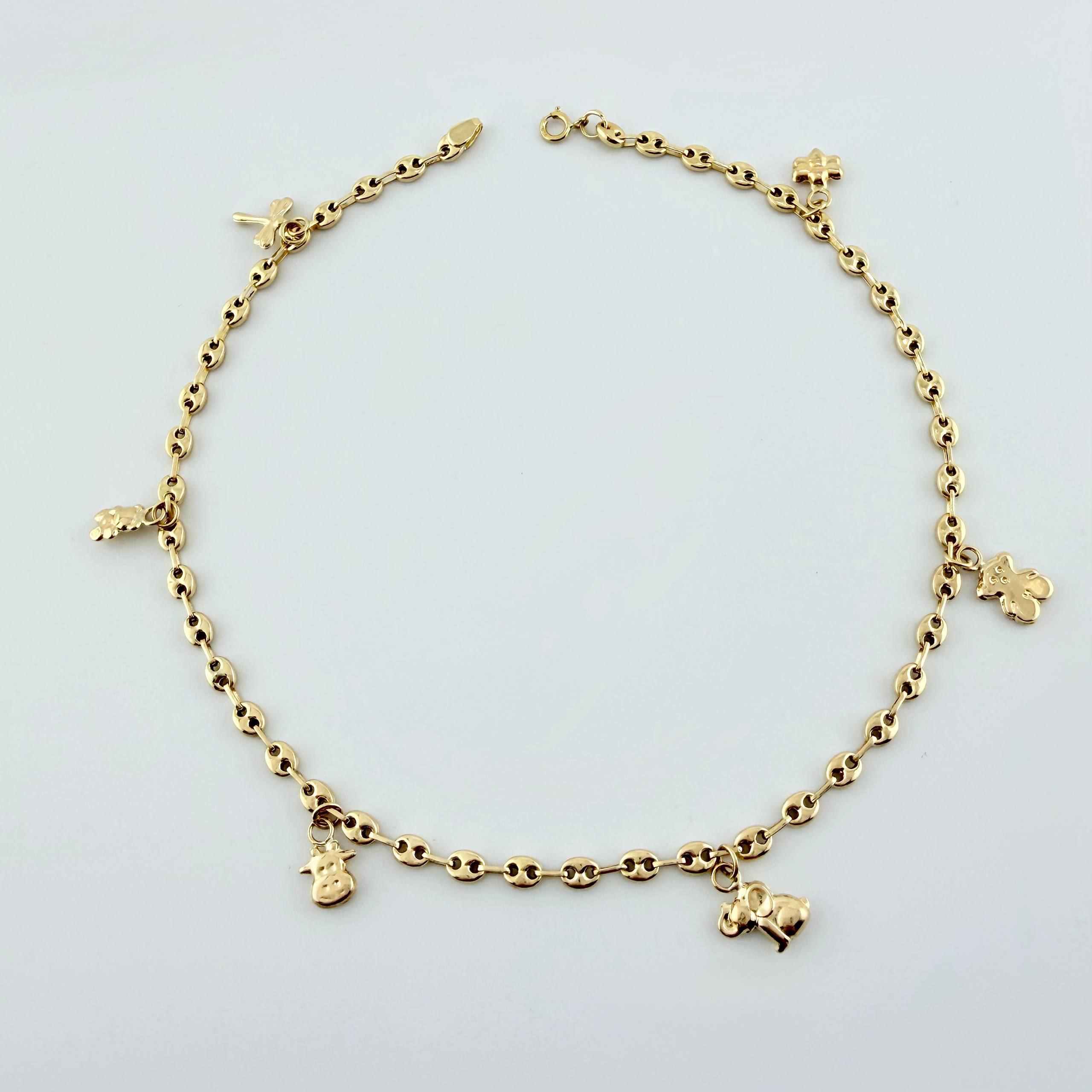 Tobillera GC Dijes 4.3gr / 10 3/4 in / 3.1mm Oro Amarillo 18K