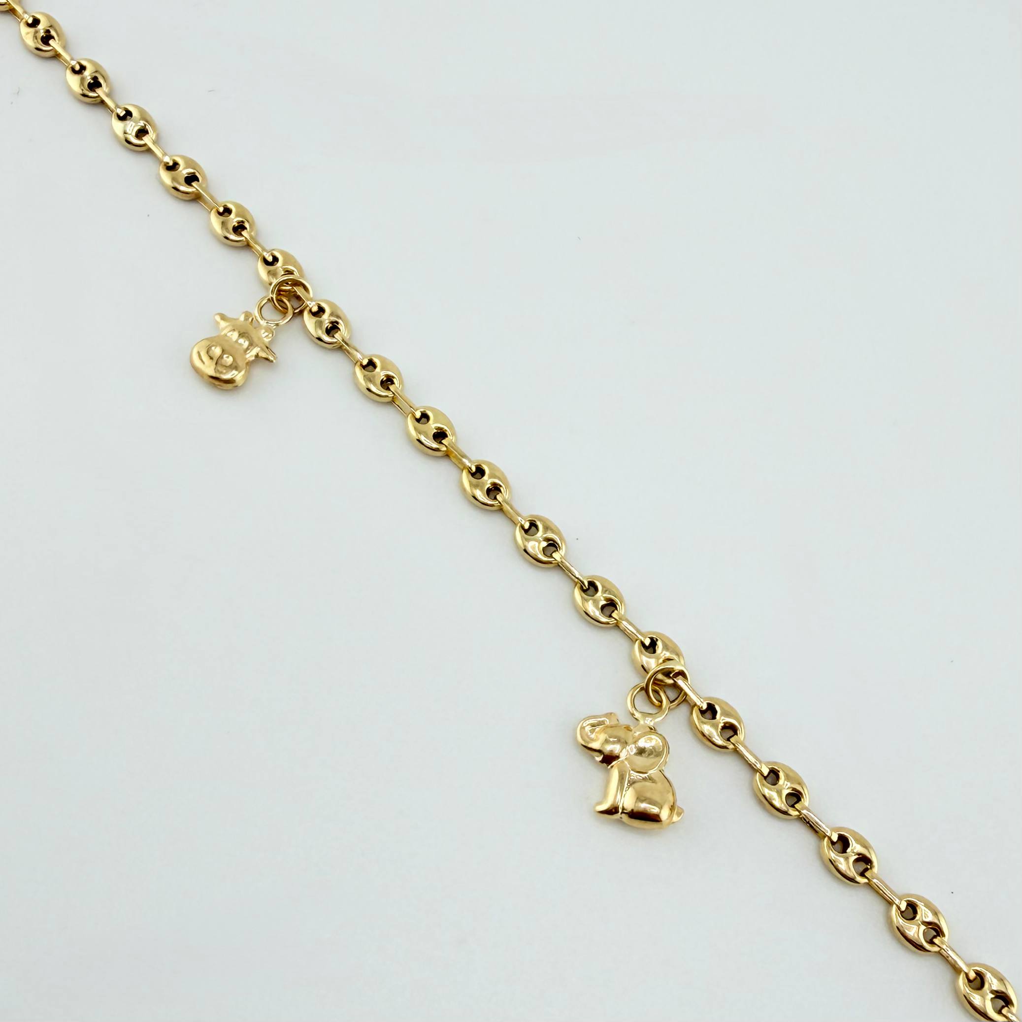 Tobillera GC Dijes 4.3gr / 10 3/4 in / 3.1mm Oro Amarillo 18K