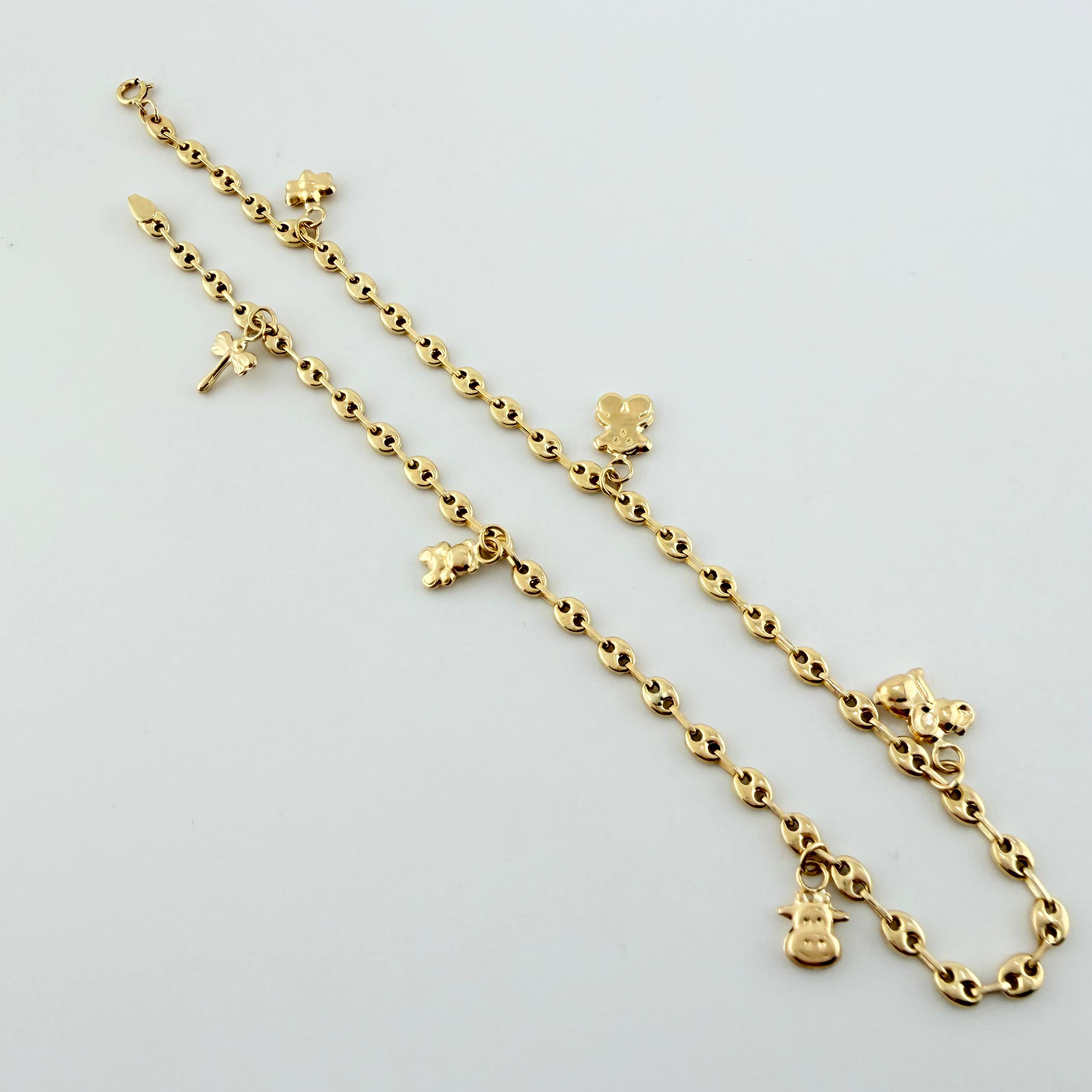 Tobillera GC Dijes 4.3gr / 10 3/4 in / 3.1mm Oro Amarillo 18K