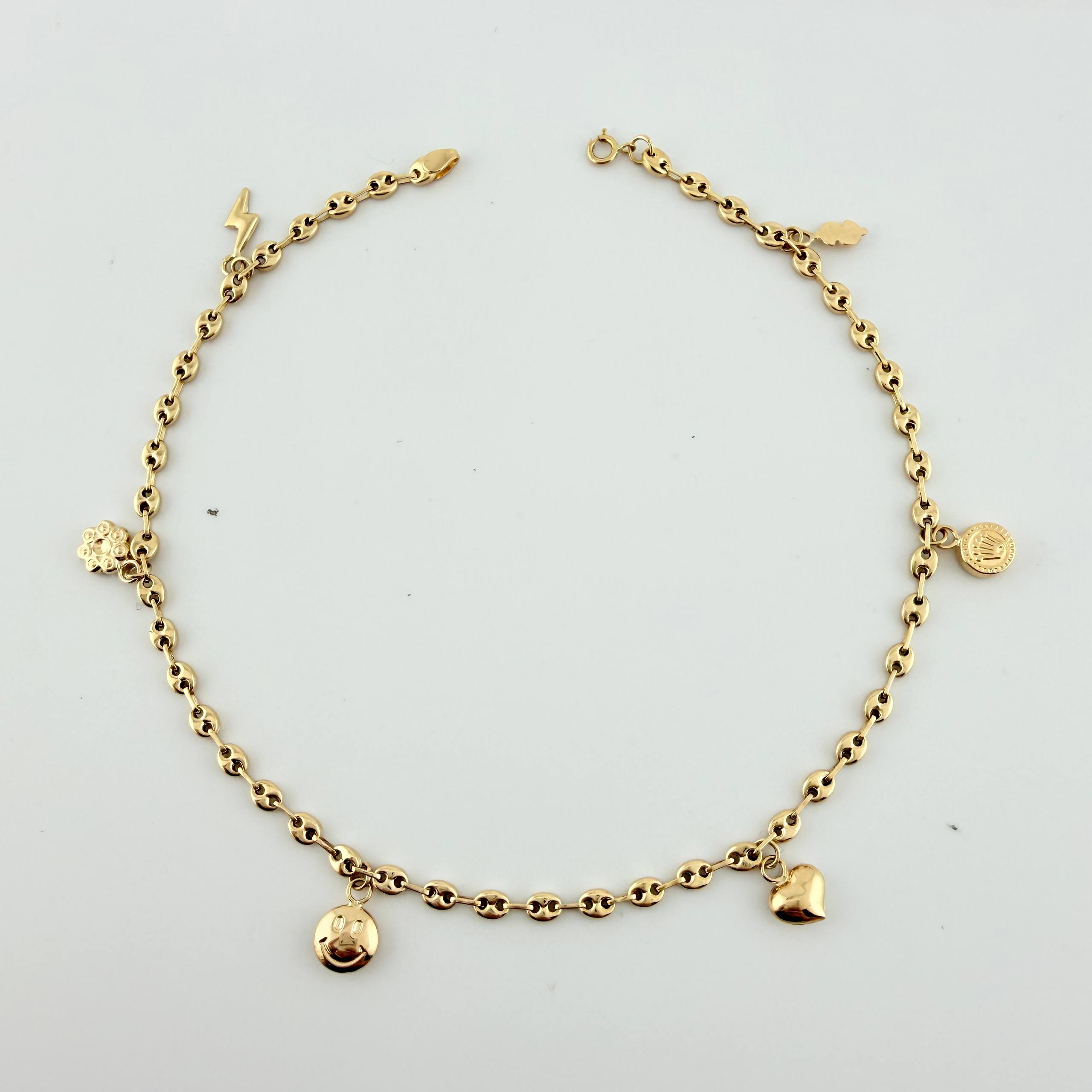 Tobillera GC Dijes 4.45gr / 10 3/4 in / 3.1mm Oro Amarillo 18K