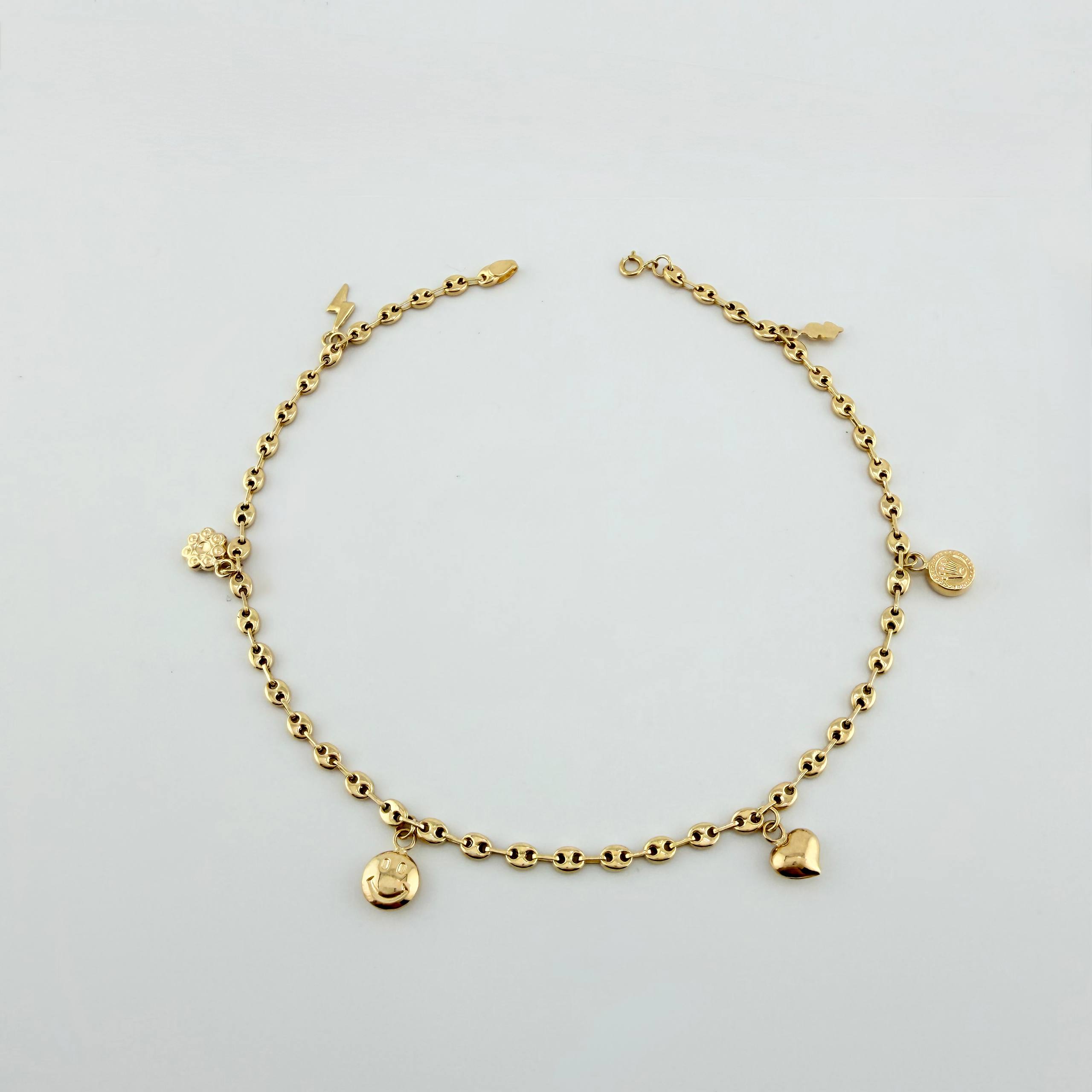 Tobillera GC Dijes 4.45gr / 10 3/4 in / 3.1mm Oro Amarillo 18K