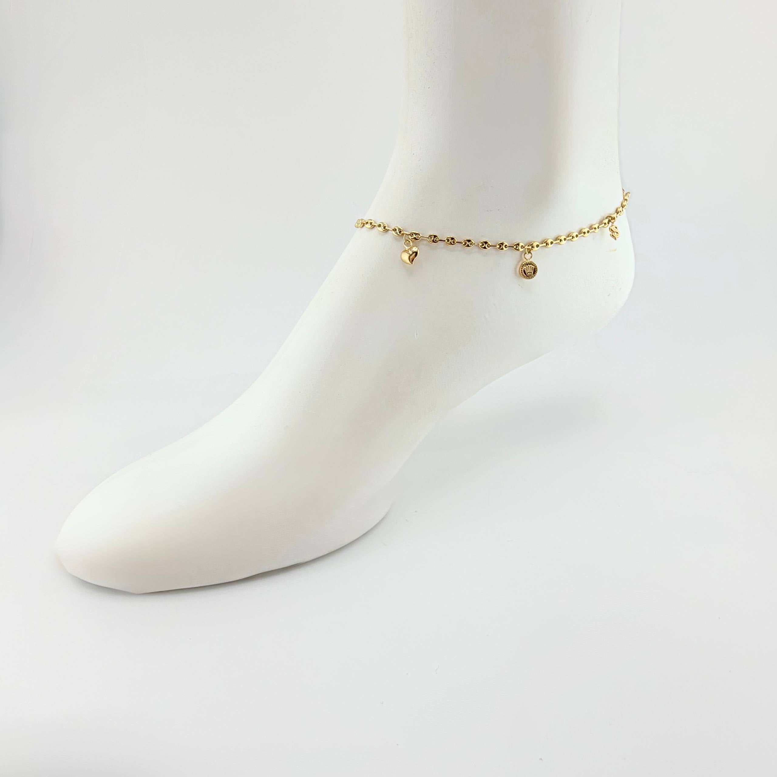 Tobillera GC Dijes 4.45gr / 10 3/4 in / 3.1mm Oro Amarillo 18K