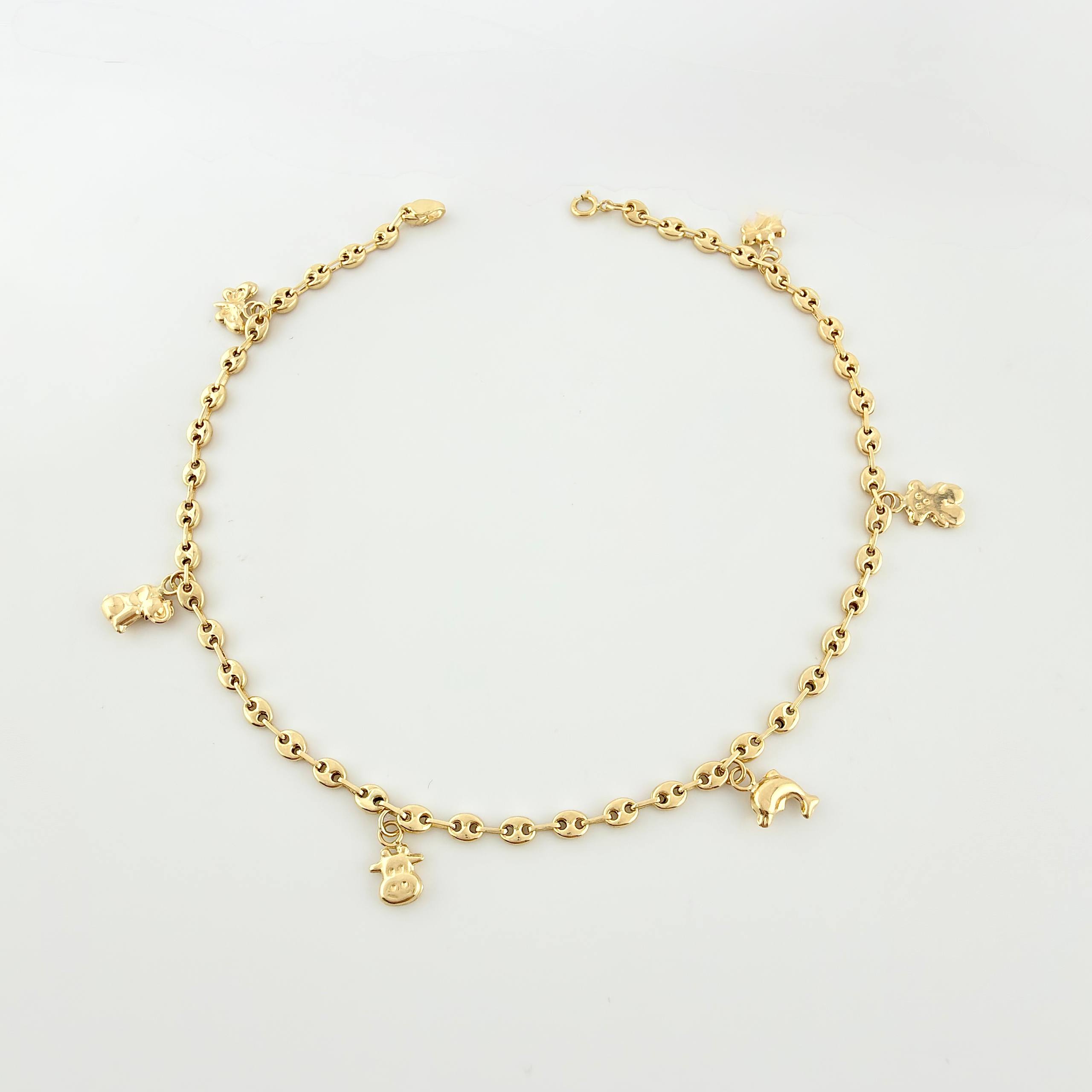 Tobillera GC Dijes 4.35gr / 10 1/4 in / 3.1mm Oro Amarillo 18K