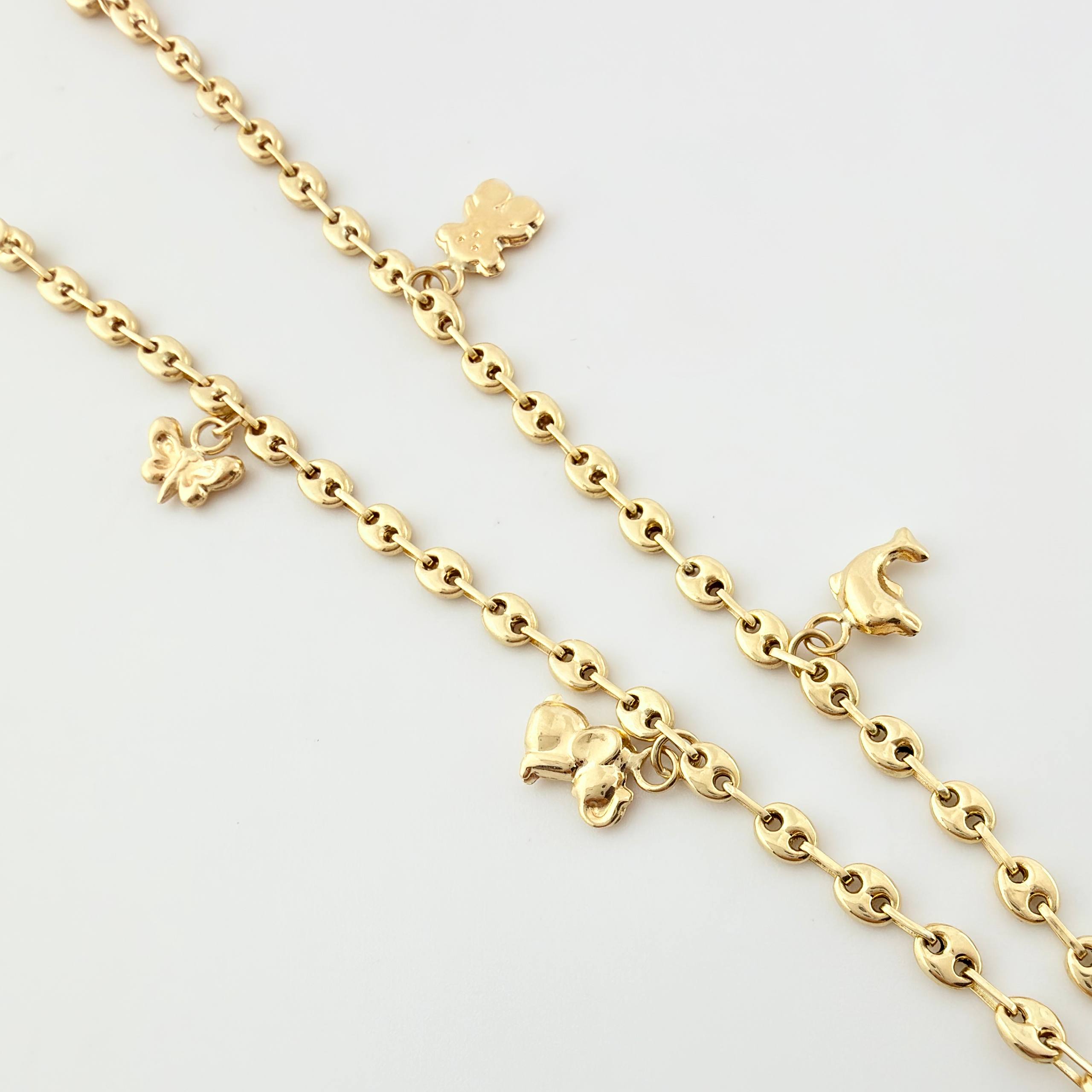 Tobillera GC Dijes 4.35gr / 10 1/4 in / 3.1mm Oro Amarillo 18K