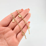 Tobillera GC Dijes 4.35gr / 10 1/4 in / 3.1mm Oro Amarillo 18K