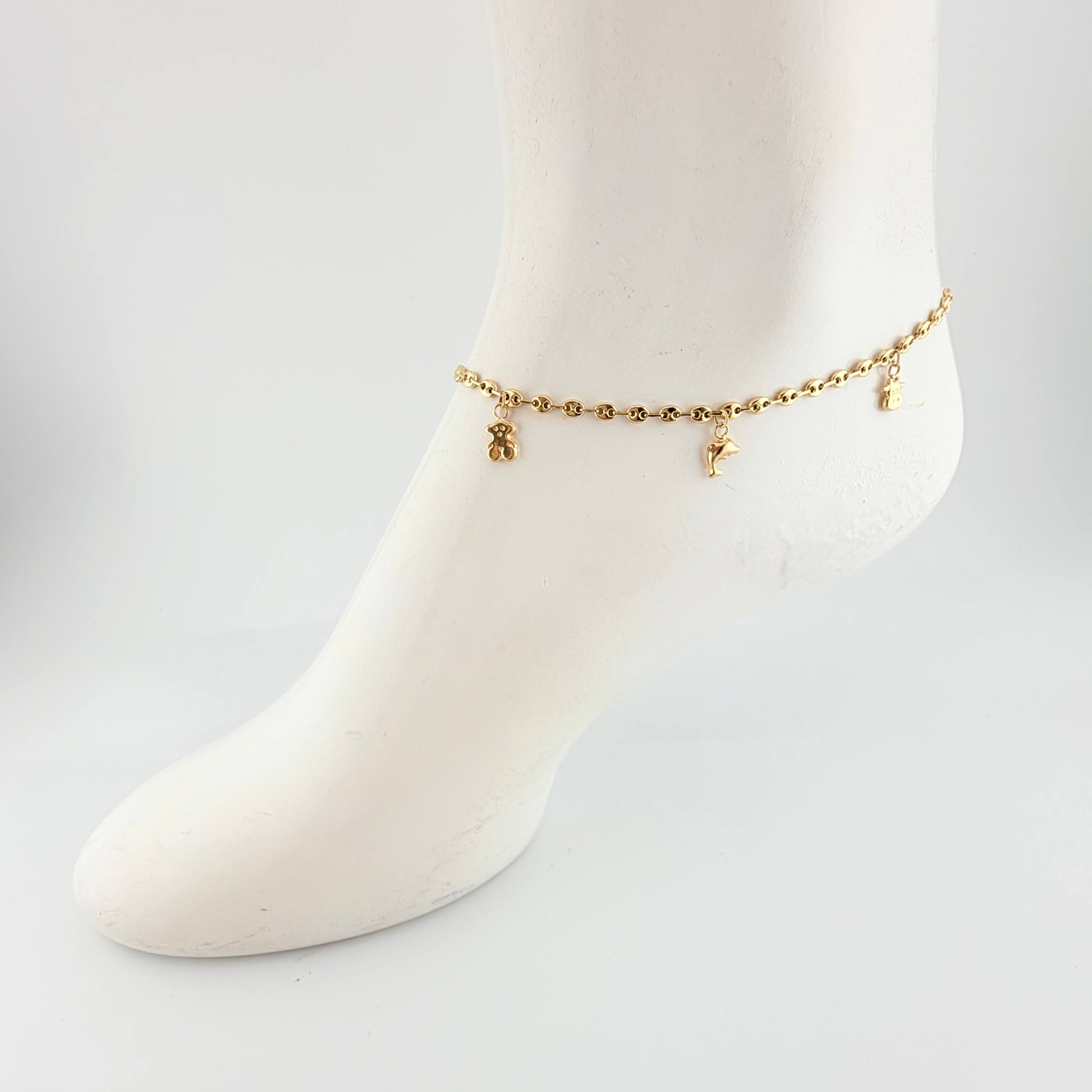 Tobillera GC Dijes 4.35gr / 10 1/4 in / 3.1mm Oro Amarillo 18K