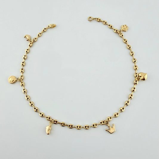 Tobillera GC Dijes 4.13gr / 9 3/4 in / 3.1mm Oro Amarillo 18K